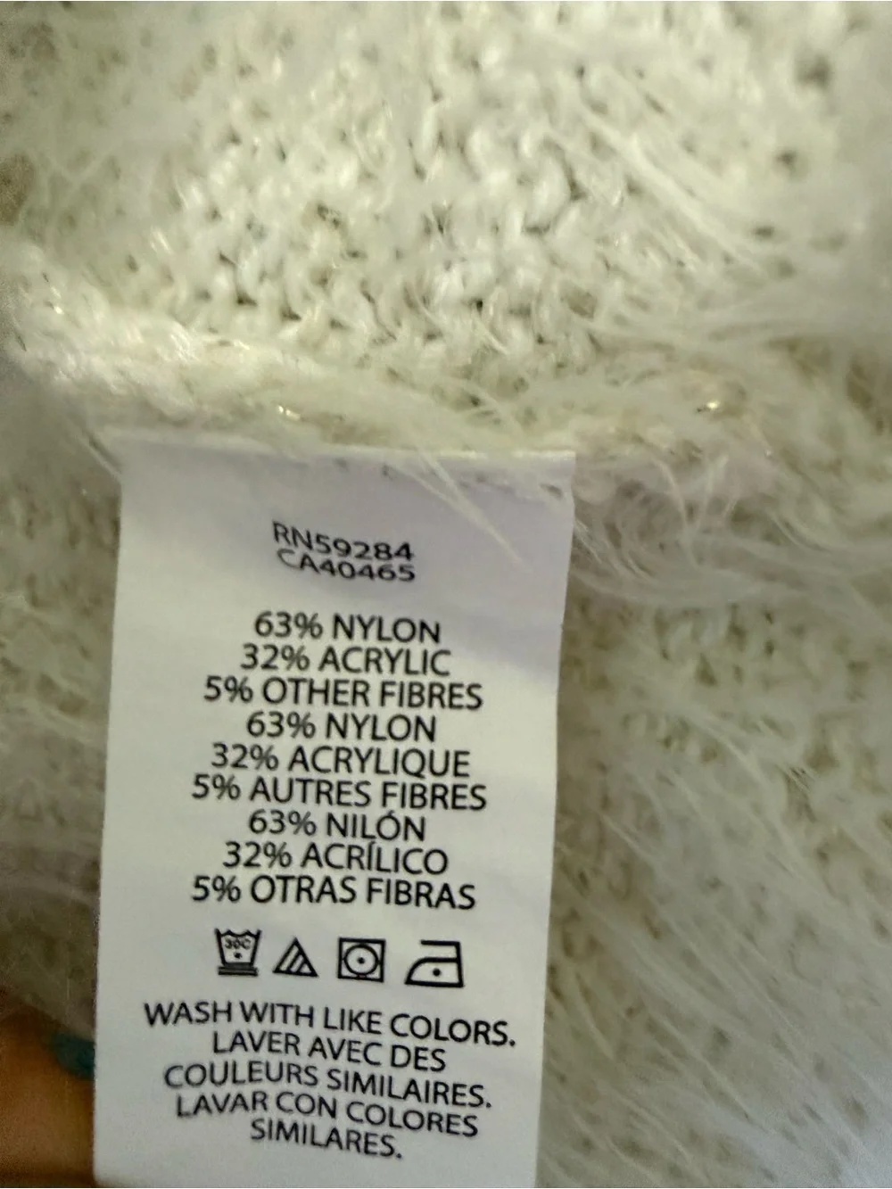 The Children's Place Cream Fuzzy Cropped Bolero Cardigan-Large 10/12